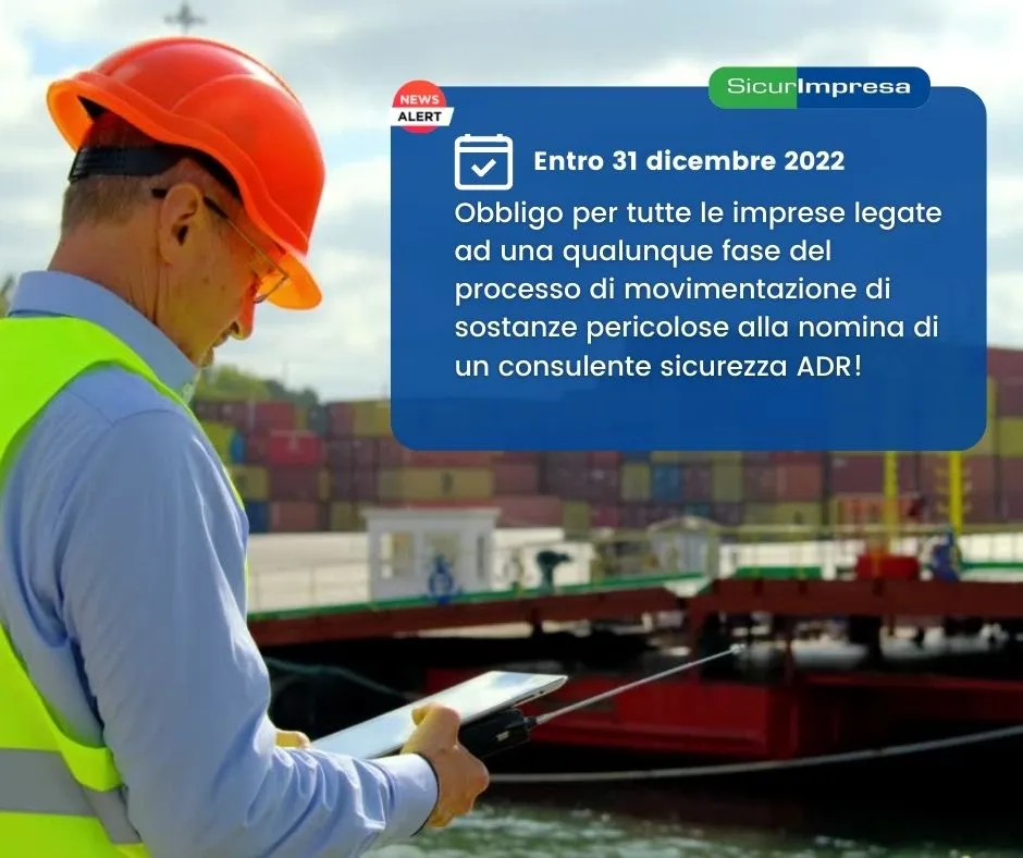 Per le aziende di spedizioni obbligo di nomina del consulente ADR 