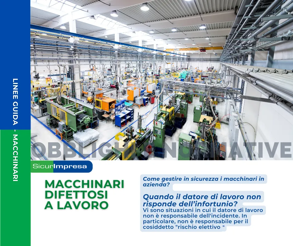 Macchinari difettosi a lavoro