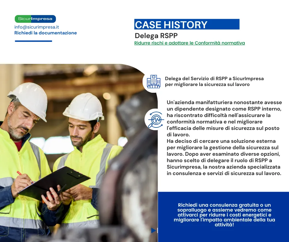 Case History: Delega del Servizio di RSPP a SicurImpresa