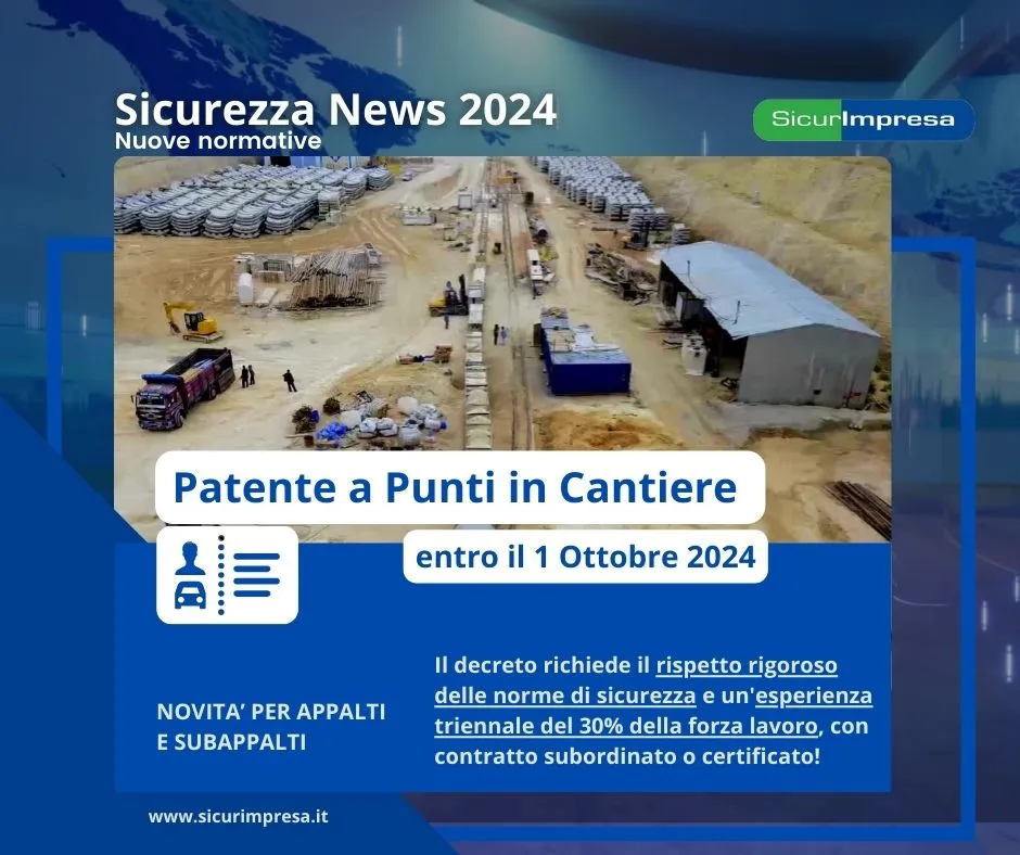 Patente a Punti nei Cantieri nel 2024
