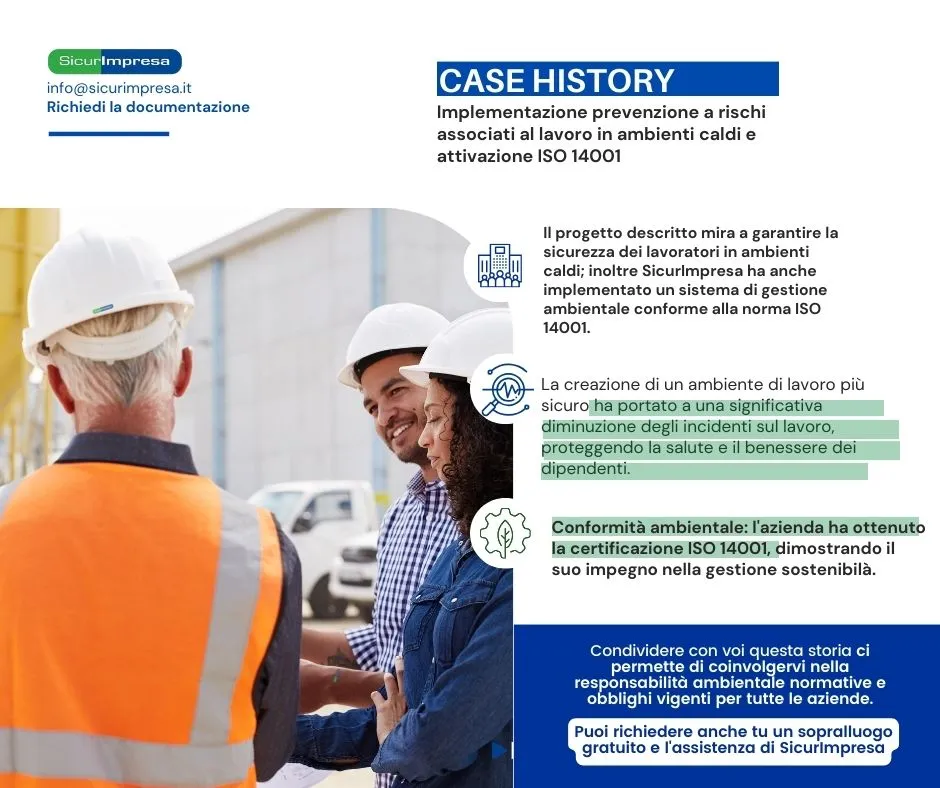 Caso Studio: SicurImpresa e la Sicurezza sul Lavoro in Ambienti Caldi
