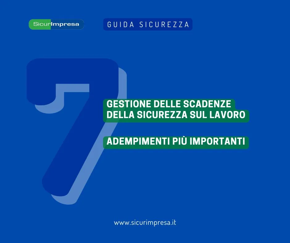 Gestione delle scadenze della sicurezza sul lavoro