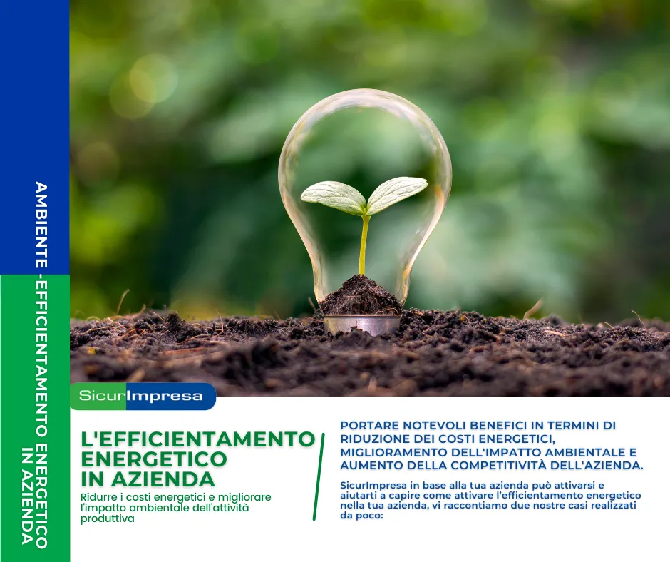 L’efficientamento energetico in azienda
