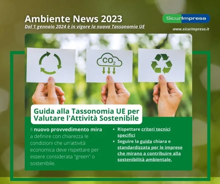 Guida alla Tassonomia UE per Valutare l’Attività Sostenibile