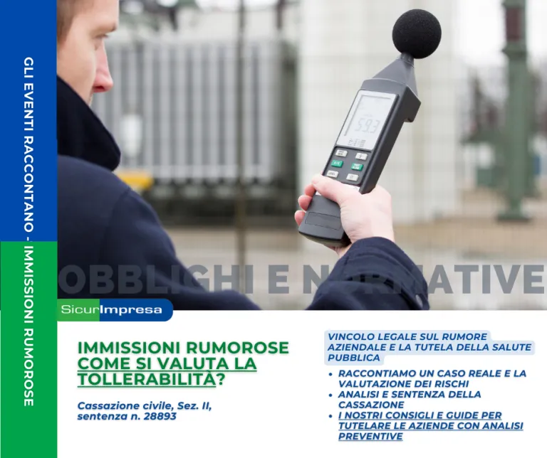 Immissioni acustiche-rumore