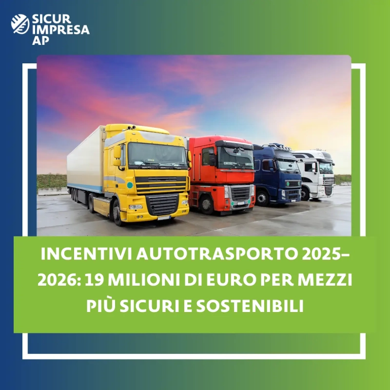 Incentivi autotrasporto 2025–2026: 19 milioni di euro per mezzi più sicuri e sostenibili